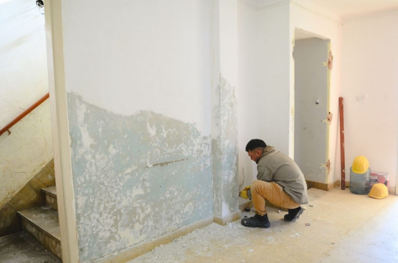 Obras en la futura residencia para estudiantes de localidades rurales